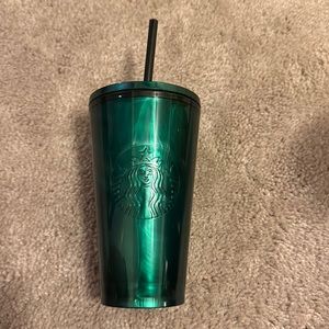 Starbucks grande green swirl cup